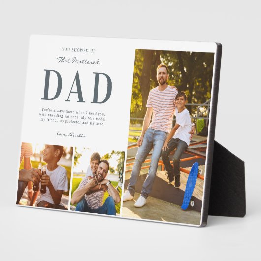 Step Dad Photo Collage Keepsake Gift Fotoplatte (Seite)