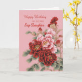 Step Daughter Birthday Peonies Karte (Gelbe Blume)