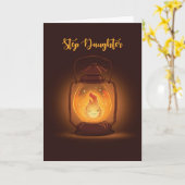 Step Daughter Denken Sie an Sie im Lager mit Latte Karte (Gelbe Blume)