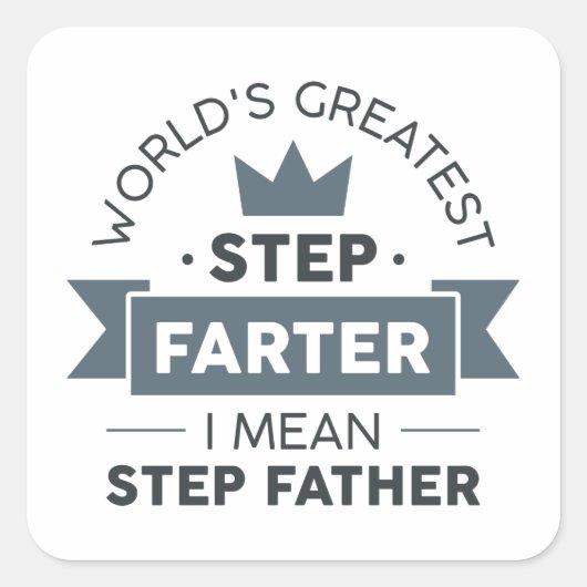 Step Farter Quadratischer Aufkleber (Vorderseite)