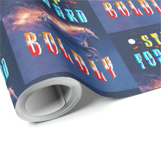 Step Forward Boldly Geschenkpapier (Rolleneckpunkt)