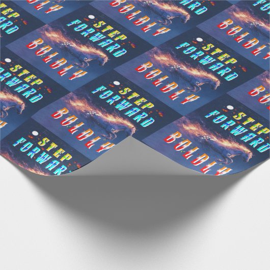Step Forward Boldly Geschenkpapier (Ecke)