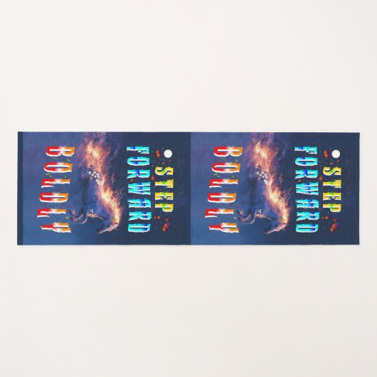 Step Forward Boldly Yogamatte (Vorderseite (Horizontal))