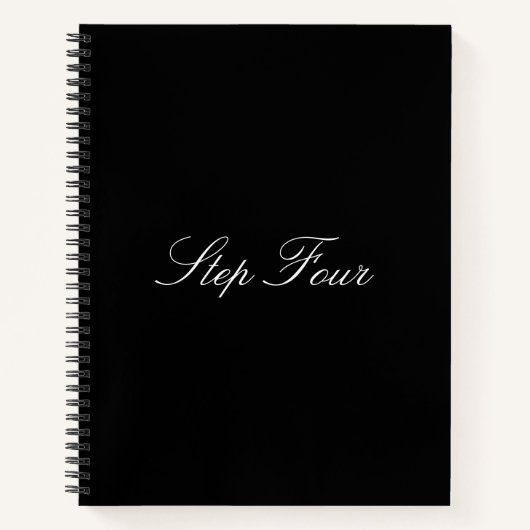 "Step Four"-Notebook Notizblock (Vorderseite)