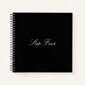 'Step Four' Square Notebook Notizblock (Vorderseite)