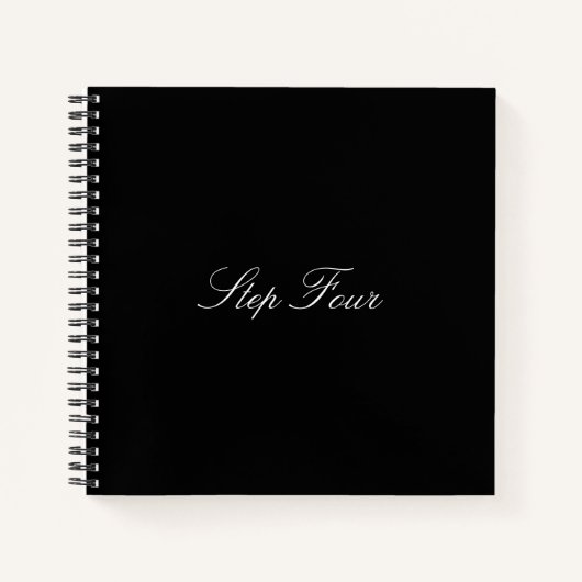 'Step Four' Square Notebook Notizblock (Vorderseite)