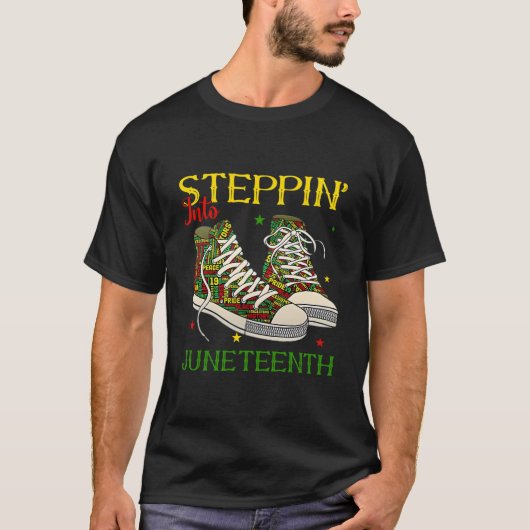 Step' Into Junenth Like My Ancestors Black Youth S T-Shirt (Vorderseite)
