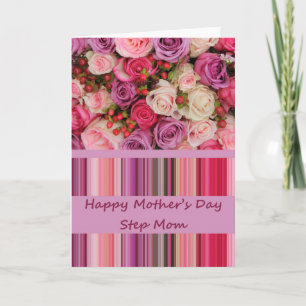 Step Mama Happy Mother Day Rose Card Karte
