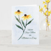 Step Mama on Mothers Day Two Cone Blume Karte (Gelbe Blume)