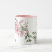 Step Mom Year Established Custom Pink Roses Tasse (Zentrum)