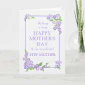 Step Mother Day Mauve Phlox Blume Card Karte (Vorderseite)