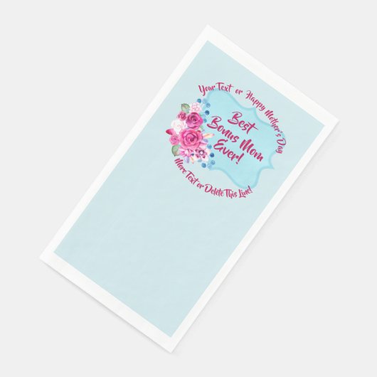 Step Mthers Day Bonus Mama Ändern Text Serviette (Ecke)