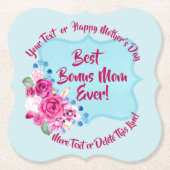 Step Mthers Day Bonus Mama Ändern Text Untersetzer (Vorderseite)