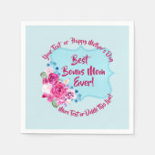 Step Mütter Day Bonus Mama ändern Text Klein Serviette (Vorderseite)