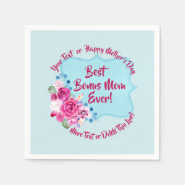Step Mütter Day Bonus Mama ändern Text Klein Serviette