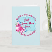 Step Mütter Day Bonus Mama Textgrellen ändern Karte (Vorderseite)