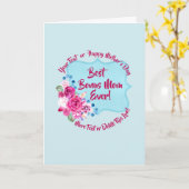 Step Mütter Day Bonus Mama Textgrellen ändern Karte (Gelbe Blume)