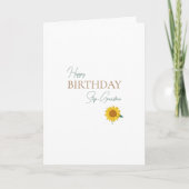 Step-Oma Sonnenblume Geburtstag Karte (Vorderseite)