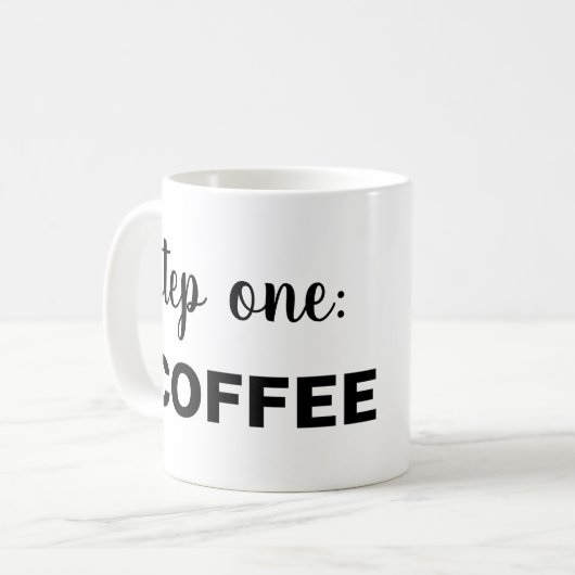 Step One KAFFEE Kaffeetasse (Vorderseite Links)
