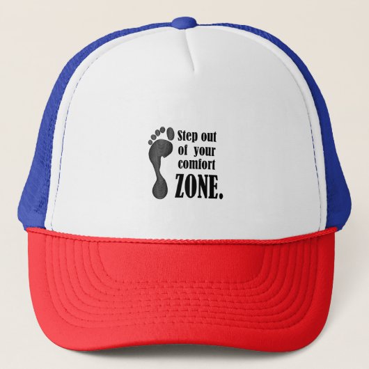 step out of your comfort zone truckerkappe (Vorderseite)