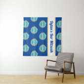 Step & Repeat Bar Mizwa Logo-Hintergrund Wandteppich (Beispiel (Horizontal))