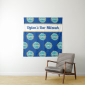 Step & Repeat Bar Mizwa Logo-Hintergrund Wandteppich (Beispiel)