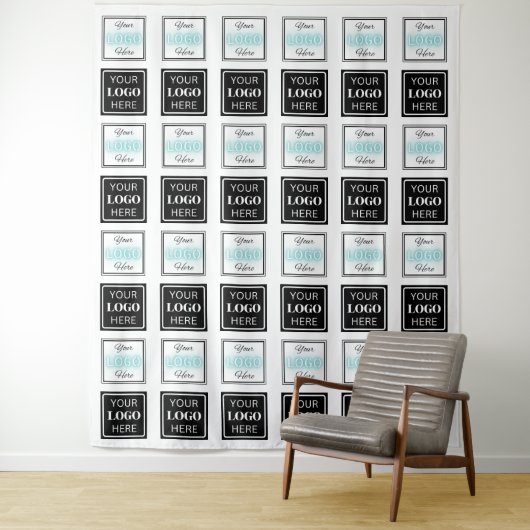 Step & Repeat Business Backdrop Two Logo Banner Wandteppich (Beispiel)