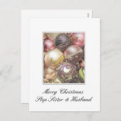 Step Schwester & Husband Frohe Weihnachtskarte Feiertagspostkarte (Vorne/Hinten)