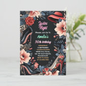 Step Shoe Stilvolle Adult Ladys Night 30. Geburtst Einladung (Stehend Vorderseite)