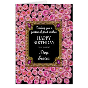 Step Sister Birthday Pink Daisies