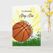 Step Son Basketball Geburtstagkarte Karte (Gelbe Blume)
