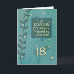 Step Son Religious 18. Geburtstag Green Hand Drawn Karte<br><div class="desc">Machen Sie sich bereit,  an der Feier eines sehr besonderen Anlasses teilzunehmen. Schon am 18. Geburtstag deines Schrittsofas musst du ihm diese Karte geben,  um glücklichen Geburtstag zu sagen und eine Botschaft zu teilen,  die ihm das Herz .</div>