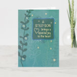 Step Son Religious Birthday Green Hand Drawn Look Karte<br><div class="desc">Wenn ein lieber Schritt Sohn wird sein Geburtstag bald feiern. Es ist für dich,  diese Karte zu geben,  wenn dieser Tag kommt. Diese religiöse Karte sagt ihm,  er sei ein Segen.</div>