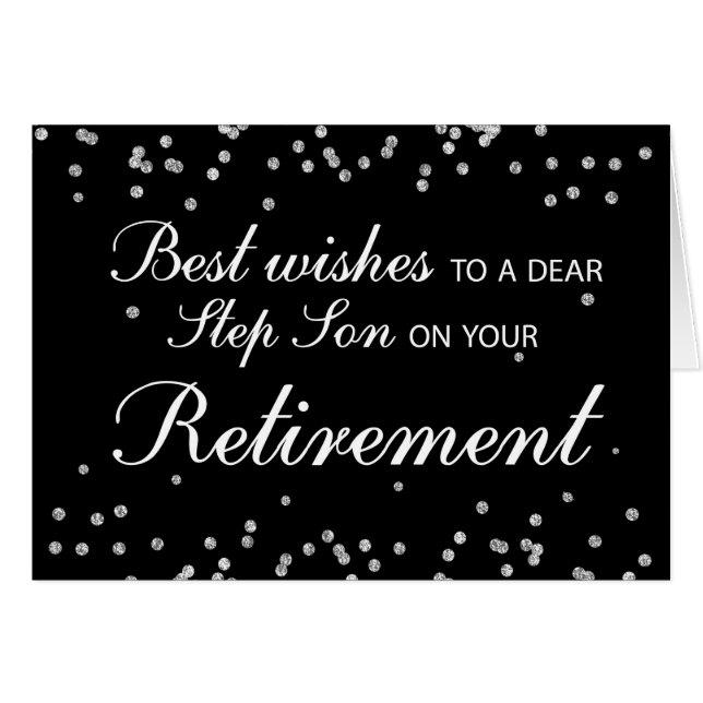 Step Son, Retirement Gratulationen Black (Vorderseite (Horizontal))