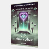 ✨ "Step Through the Glitch" Herzlich willkommen Acrylschild (Winkel)