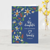 Step Tochter Birthday Daisies and Wildblume Karte (Gelbe Blume)