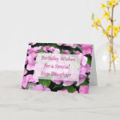 Step-Tochter Birthday-Karte Karte (Gelbe Blume)