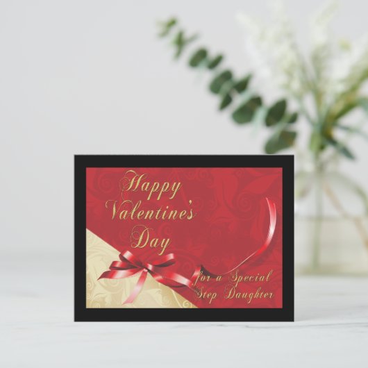 Step-Tochter Valentine Postkarte (Stehend Vorderseite)