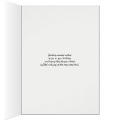 Step Vater Abstract Design Blue Birthday Card (Innen (Rechts))