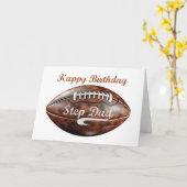 Step Vater Birthday Grunge Große Fußballsportfans Karte (Gelbe Blume)