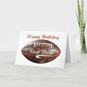 Step Vater Birthday Grunge Große Fußballsportfans Karte