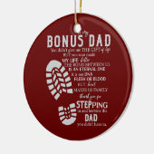 Step Vater Bonus Vater Vatertag Von Step Son Keramik Ornament (Links)