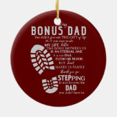 Step Vater Bonus Vater Vatertag Von Step Son Keramik Ornament (Hinten)