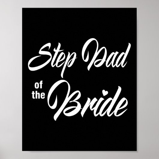 Step Vater der Braut Hochzeitsfeier Matching Brida Poster (Vorne)