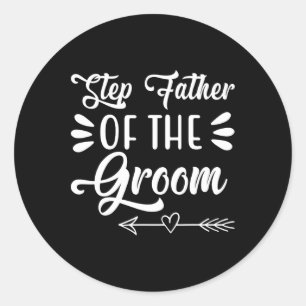 Step Vater der Groom Wedding Party Family Brid Runder Aufkleber