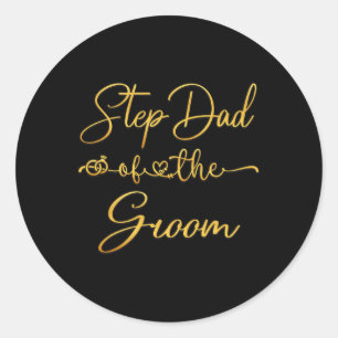 Step Vater der Groom Wedding Party Idee für ihn Runder Aufkleber
