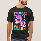 Step Vater of the Baby Birthday Shark Step Vater S T-Shirt (Vorderseite)