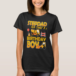 Step Vater of the Birthday Boy Construction Family T-Shirt