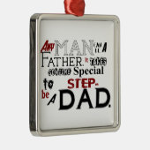Step Vater Quote Vathage Day Ornament Aus Metall (Rechts)