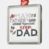 Step Vater Quote Vathage Day Ornament Aus Metall (Links)
